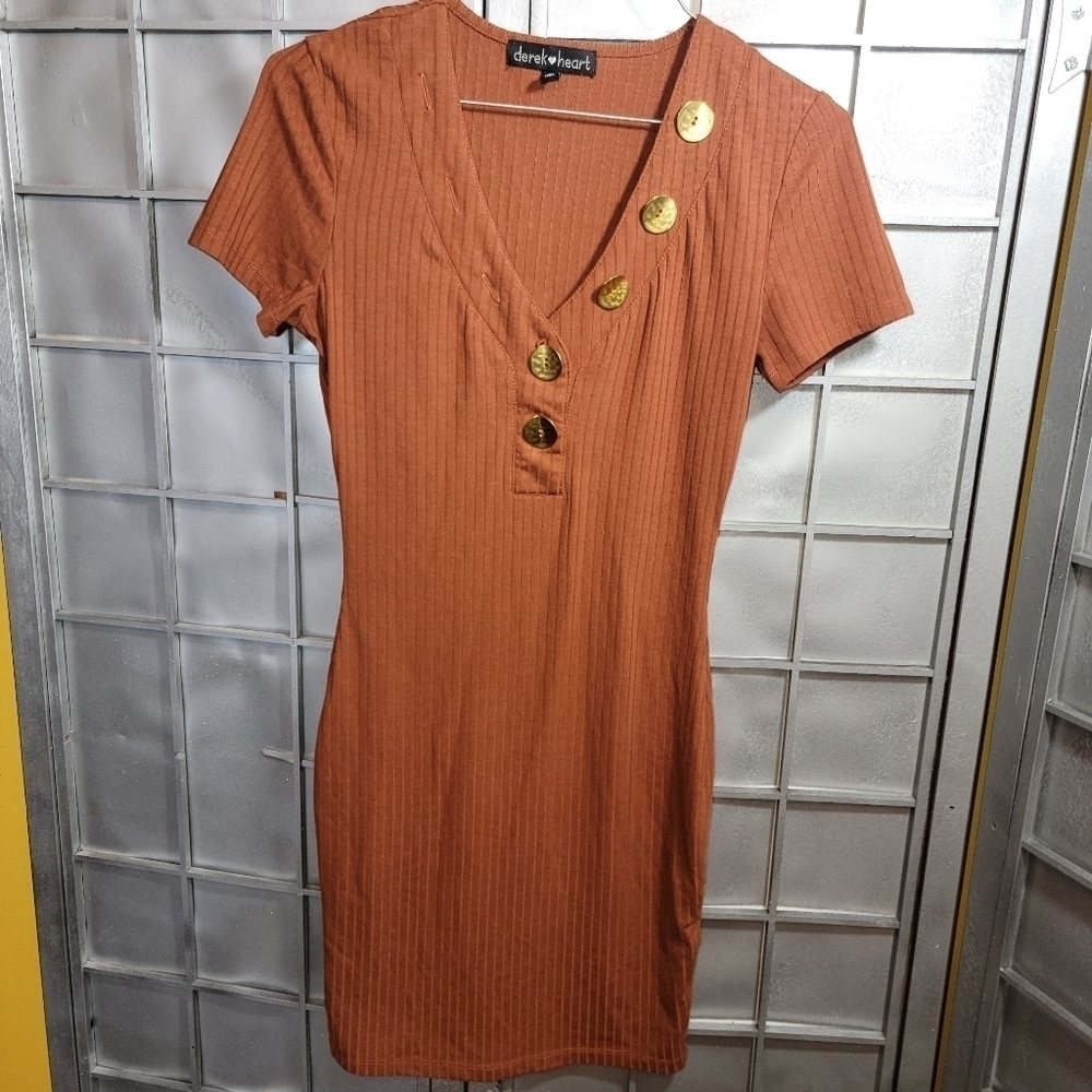 Derek heart size small brown dress